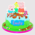 Mumy Pig and George Pig Butterscotch Cake