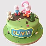 Peppa Pig and Friends Fondant Butterscotch Cake