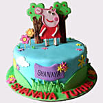 Peppa Pig Themed Fodant Vanilla Cake