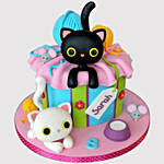 Playing Cats Black Forest Cake