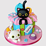 Playing Cats Black Forest Cake