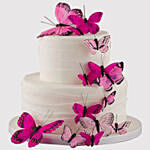 Pretty Pink Butterfly Truffle Cake