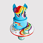 Rainbow Dash Butterscotch Cake