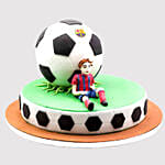 Relaxing Football Player Truffle Cake