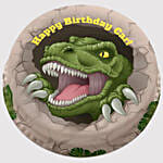 Round Dinosaur Truffle Cake