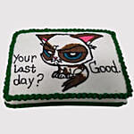 Sad Cat Farewell Black Forest Cake