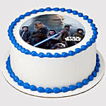 Star Wars Round Butterscotch Photo Cake