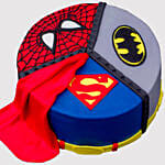 Superheroes Logo Fondant Black Forest Cake