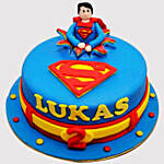 Superman Themed Butterscotch Cake