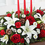 Red & White Floral Table Arrangement