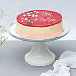 Happy New Year Fresh Raspberry Lychee Rose Cake