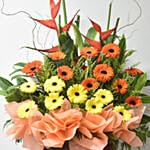 Gerberas N Lilies Flower Stand