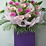 Light N Dark Pink Gerberas Flower Stand