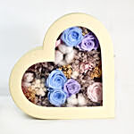 Beautiful Forever Roses Heart Box Arrangement