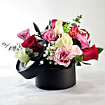 Colourful Floral Bunch In Box with Personalised Mug