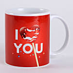 I Love You Coffee Mug Cushion Combo