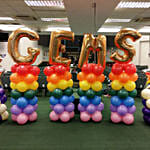 Multicolour Balloon Pillars