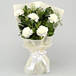 6 Carnations Bunch With Greeting Card