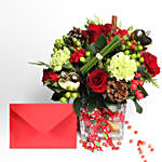 Jingle Floral Arrangement With Greeting Card