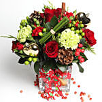Jingle Floral Arrangement With Greeting Card