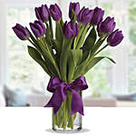 Purple Tulip With Greeting Card