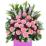 Pink And Purple Flower Stand