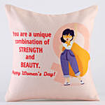 Strength Beauty Women Day Cushion
