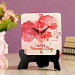 Women Day Greetings Table Clock