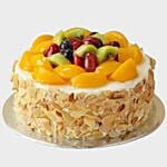 3 Red Roses With Fruit Cake