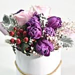 Mixed Flowers In White Box