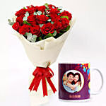20 Timeless Red Roses Bouquet with Mug