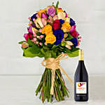 Lethal Standard Bouquet With Tesco Rosso Wine