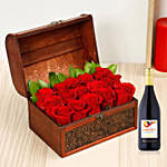 Treasured roses  With Tesco Rosso Wine