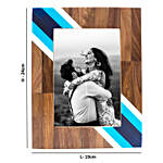 Personalised Blue And White Wooden Photo Frame