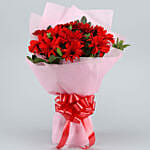 10 Ravishing Red Gerberas Bouquet