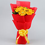 10 Sunshine Yellow Gerberas Bouquet