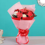 Exotic Flowers Bouquet with Birthday Balloon