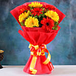 Glorious Red and Yellow Gerbera Blossoms