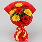 Glorious Red and Yellow Gerbera Blossoms