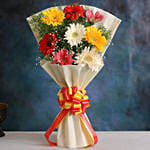 Mixed Brilliance Gerbera Blossoms with Ferrero Rocher
