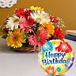 Petite Floral Brilliance with Birthday Balloon