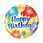 Petite Mixed Gerbera Floral Vase with Birthday Balloon