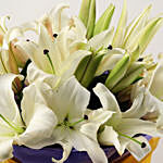 Beautiful 7 White Oriental Lilies Bouquet