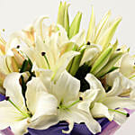 Lovely White Oriental Lilies Bouquet