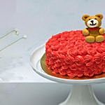 6 Inches Valentine Teddy Cake