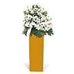 Serene Mixed Flowers Brown Stand Arrangement