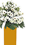 Serene Mixed Flowers Brown Stand Arrangement