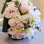 Majestic Peony White Freesia Bridal Bouquet