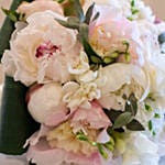 Majestic Peony White Freesia Bridal Bouquet