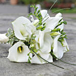 Beautiful White Calla Lilies Freesia Bridal Bouquet